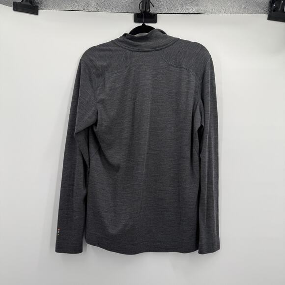 Smartwool Pullover Womens XL Gray Merino 250 Quarter Zip Base Layer Long Sleeve - Picture 3 of 9